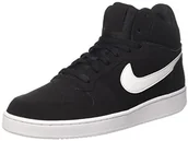 Koszykówka - Nike Court Borough Mid męskie buty do koszykówki, kolor: czarny (Black / White), rozmiar: 43 838938-010 - miniaturka - grafika 1