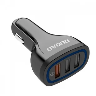 Dudao Ładowarka samochodowa szybkie ładowanie Quick Charge 3.0 QC3.0 2.4A 18W 3x USB czarny - Ładowarki samochodowe - miniaturka - grafika 2