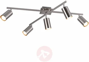 Trio Leuchten Reflektor sufitowy Marley nikiel matowy,5-punktowy - Lampy sufitowe - miniaturka - grafika 3