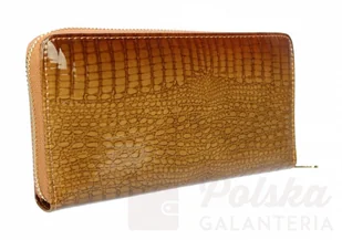 Jennifer Jones Portfel Damski Skóra Naturalna Lakierowana Duży Z Metalowym Suwakiem Piórnik JJ5247 - Portfele - miniaturka - grafika 12