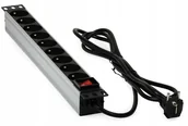 Listwy zasilające - Listwa z wyłącznikiem Rack 9 gniazd PD-9W/1.6m - miniaturka - grafika 1