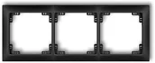 Klawisze i ramki - Karlik Deco Soft czarny mat ramka 3-krotna 12DRSO-3 12DRSO-3 - miniaturka - grafika 1