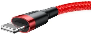Baseus Kabel Baseus Cafule USB Lightning do iPhone iPad iPod 2A 3m Czerwony CALKLF-R09 - Adaptery i przejściówki - miniaturka - grafika 4
