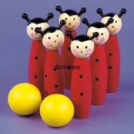 Zabawki i gry sportowe - DREWNIANE MINI KRĘGLE "BIEDRONKA" - miniaturka - grafika 1