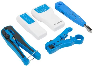 LANBERG Zestaw narzędzi do budowy sieci LAN z testerem RJ45 RJ11 (NT-0302) - Narzędzia sieciowe - miniaturka - grafika 2
