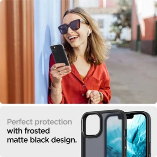 Spigen Etui Ultra Hybrid do iPhone 13 Matte Frost Black - Etui i futerały do telefonów - miniaturka - grafika 11