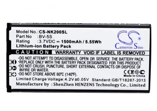 Cameron Sino Nokia RM-1013 / BV-5S 1500mAh 5.55Wh Li-Ion 3.7V CS-NK200SL - Baterie do telefonów - miniaturka - grafika 2