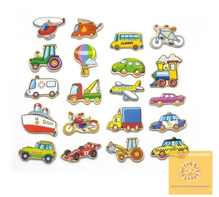 Viga Viga, drewniane magnesy Pojazdy - Układanki dla dzieci - miniaturka - grafika 4