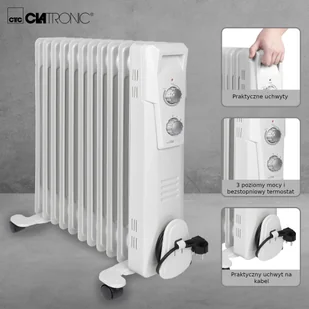 CLATRONIC Grzejnik olejowy 11 żebrowy RA 3737 - Ogrzewanie przenośne - miniaturka - grafika 4