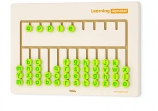 VIGA sensoryczna tablica drewniana Nauka alfabetu - Tablice dla dzieci - miniaturka - grafika 2