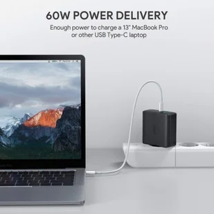 Aukey Ultraszybka ładowarka sieciowa 2xUSB Power Delivery 1xUSB A+1xUSB C 60W 5.4A PA-D3 - Ładowarki do telefonów - miniaturka - grafika 12