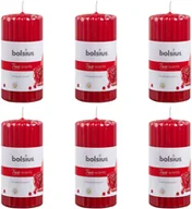 Świece - Bolsius Sfeerpunt Zapachowe świece pieńkowe, prążki, 6 szt., 120x58 mm, granat 101925260115 - miniaturka - grafika 1