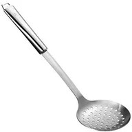 Sitka - Secret de Gourmet Stalowa łyżka cedzakowa z wygodnym uchwytem wysokiej jakości szumówka z higienicznej stali B07BC1MNV7 - miniaturka - grafika 1