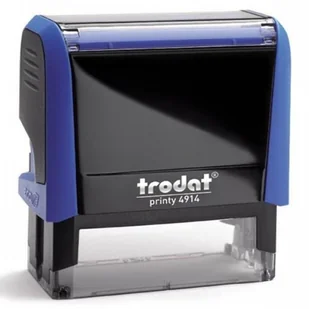 Trodat Pieczątka automat 4914 niebieska - poduszka czarna 64x26mm /TRE-4914NIWCA/ UN357-1 - Pieczątki - miniaturka - grafika 2