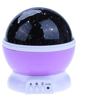 Lampka nocna projektor gwiazd 2w1 USB niebieska - Projektory dla dzieci - miniaturka - grafika 4