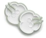 Baby Bjorn talerzyki ze sztućcami Powder Green - Zestawy naczyń dla dzieci - miniaturka - grafika 4