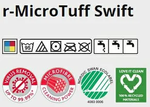 Vileda Professional Ścierka R-Micro Tuff Swift Żółta 168759.. VILE-PROF-000960 - Ściereczki, gąbki, czyściki - miniaturka - grafika 3