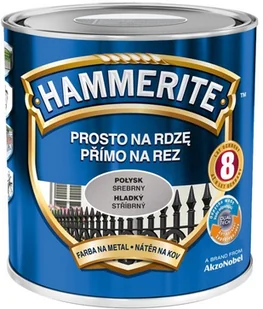 Akzo Nobel Farba Hammerite Prosto Na Rdzę srebrny połysk 2,5l - Emalie - miniaturka - grafika 2
