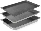 Piece, kotły  i płyty grzejne gastronomiczne - Hendi Pojemnik aluminiowy GN 1/1 z powłoką nieprzywierającą taca 40mm 805541 - miniaturka - grafika 1