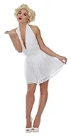 Stroje karnawałowe - Smiffys Smiffys 52274XS oficjalnie licencjonowany kostium Marilyn Monroe Fever, damski, biały, bardzo mały (rozm. 4-6) 52274XS - miniaturka - grafika 1