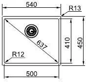 Franke Box BXX 210/110-50 stal jedwab 127.0453.656 - Zlewozmywaki - miniaturka - grafika 3