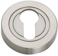 Akcesoria do drzwi - Gamet Szyld z wkładką okrągły nikiel szczotkowany PLT-25-Y-07 - miniaturka - grafika 1
