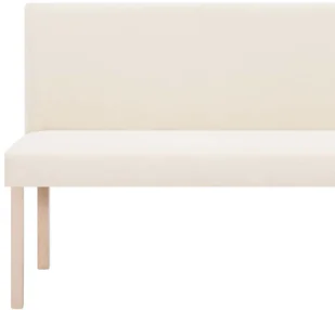 vidaXL Ławka, 139,5 cm, kremowa, poliester vidaXL - Ławki do przedpokoju - miniaturka - grafika 15