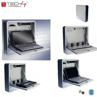 Intellinet Techly 026845 Szafka ścienna zabezpieczająca do notebooka 19", szara 026845 - Akcesoria do szaf serwerowych - miniaturka - grafika 4