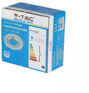 v-tac Oprawa Oczko V-TAC Aluminiowa Odlew GU10 Okrągła Ruchoma Srebrno Szary VT-775 - Oprawy, klosze i abażury - miniaturka - grafika 5