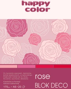 GDD Blok A5/20K Deco Rose 170g HAPPY COLOR - Artykuły biurowe - miniaturka - grafika 2
