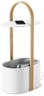 Umbra Stolik z rączką Bellwood biały/ naturalny - Ławy i stoliki kawowe - miniaturka - grafika 2