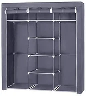 Wieszaki i stojaki - SONGMICS Songmics RYG12G szafa składana z tkaniny, wym.: 175 x 150 x 45 cm, kolor szary 777RYG12G - miniaturka - grafika 1