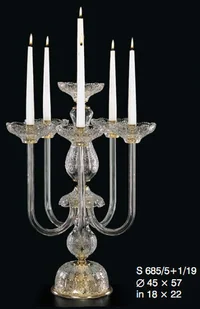 Bohemia Elite Świecznik kryształowy - Elite S 685/5+1/19 - Świeczniki - miniaturka - grafika 2