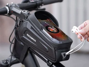 RockBros Etui torba sakwa na rower uchwyt na telefon na ramę RockBros B68 Czarne 9970X1 - Etui i futerały do telefonów - miniaturka - grafika 6