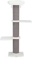 Drapaki dla kotów - Trixie Acadia 44073 wieża dla kotów, montaż na ścianie, z bardzo dużym drapakiem, trzema platformami, wyjmowane łóżko, uchwyty w zestawie, biały/szary 44073 - miniaturka - grafika 1