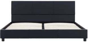 vidaXL Rama łóżka z podnośnikiem, czarna, sztuczna skóra, 120 x 200 cm - Łóżka - miniaturka - grafika 3