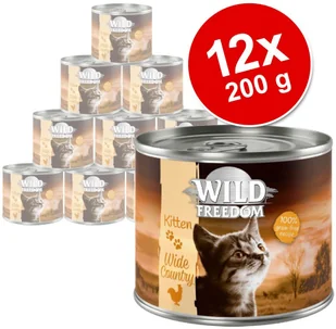 Wild Freedom 20 + 4 gratis! Wild Freedom 24 x 200 g Kitten Golden Valley królik i kurczak | - Mokra karma dla kotów - miniaturka - grafika 2