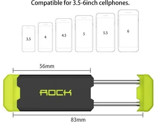 ROCK Uchwyt Samochodowy NA KRATKĘ iPhone Samsung bez głowicy - Uchwyty samochodowe do telefonów - miniaturka - grafika 6