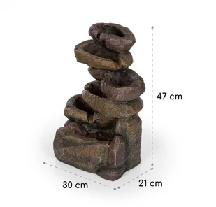 Blumfeldt Savona, fontanna solarna, 2,8 W, tworzywo Polyresin, 5-godzinny czas pracy akumulatora, oświetlenie LED, imitacja kamienia LEU13-Savona - Fontanny ogrodowe - miniaturka - grafika 8