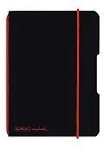 Herlitz Notes A6 40 kartek My book Flexible czarny z czerwoną gumką - Szkolne artykuły papiernicze - miniaturka - grafika 2