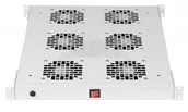 Akcesoria do szaf serwerowych - Sabaj-System Panel Wentylacyjny do szaf rack 19" 6 Wentylatorów z Kablem SZARY RAL 7035 19-0072S 19-0072S - miniaturka - grafika 1