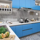 Akcesoria do okien - vidaXL Okleiny meblowe samoprzylepne, 2 szt., lazurowe, 500x90 cm, PVC vidaXL - miniaturka - grafika 1