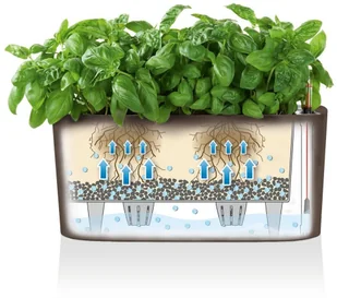 Lechuza Donica Delta 20 ALL-IN-ONE, taupe, wysoki połysk, 15566 - Donice - miniaturka - grafika 5