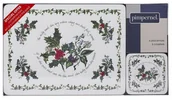 Pozostałe akcesoria świąteczne - Pimpernel portmerion PODKŁADKI KORKOWE PIMPERNEL Ostrokrzew - Holly & Ivy - ZESTAW ŚREDNIE + MAŁE - miniaturka - grafika 1