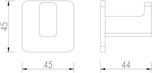 OMNIRES NELSON haczyk NL80115GR NL80115GR - Akcesoria do armatury i ceramiki - miniaturka - grafika 2