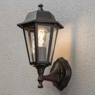 Lampy ścienne - Konstsmide Urocza zewnętrzna lampa ścienna GRADO, czarna - miniaturka - grafika 1