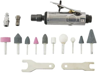 ATS Szlifierka Wiertarka Pneumatyczna Szybkoobrotowa Ats + Zestaw Ściernic (5902730108597) - Szlifierki i polerki pneumatyczne - miniaturka - grafika 4