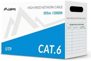 Lanberg Kabel UTP kat. 6 305M drut CCA LCU6-10CC-0305-S - Patchcordy - miniaturka - grafika 2