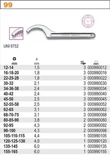 Beta KLUCZ HAKOWY Z PAZUREM 12-14MM 99/12-14 - Klucze i nasadki - miniaturka - grafika 2