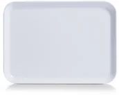 Tace i patery - ZELLER Wielofunkcyjna taca materiał melamina wytrzymały materiał zaokrąglone boki kolor biały Zeller B07DNB8PC1 - miniaturka - grafika 1